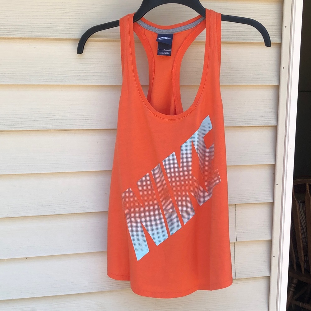 Nike Orange Tank Top with Logo